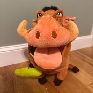 Walt Disney Lion King Warthog Bug Pumba Lion King Plush Stuffed Toy Brown 13"